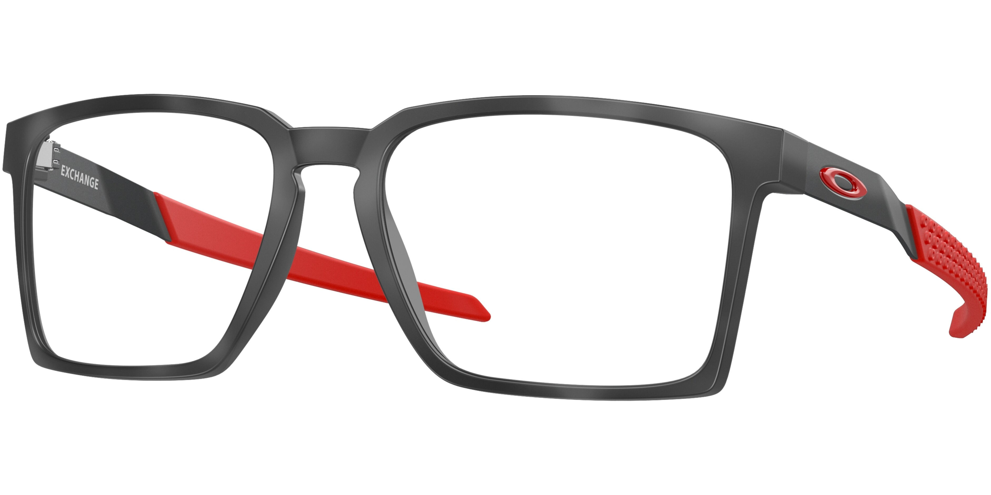 Dioptrické brýle Oakley model 8055, barva obruby černá mat, stranice černá červená mat, kód barevné varianty 805504. 