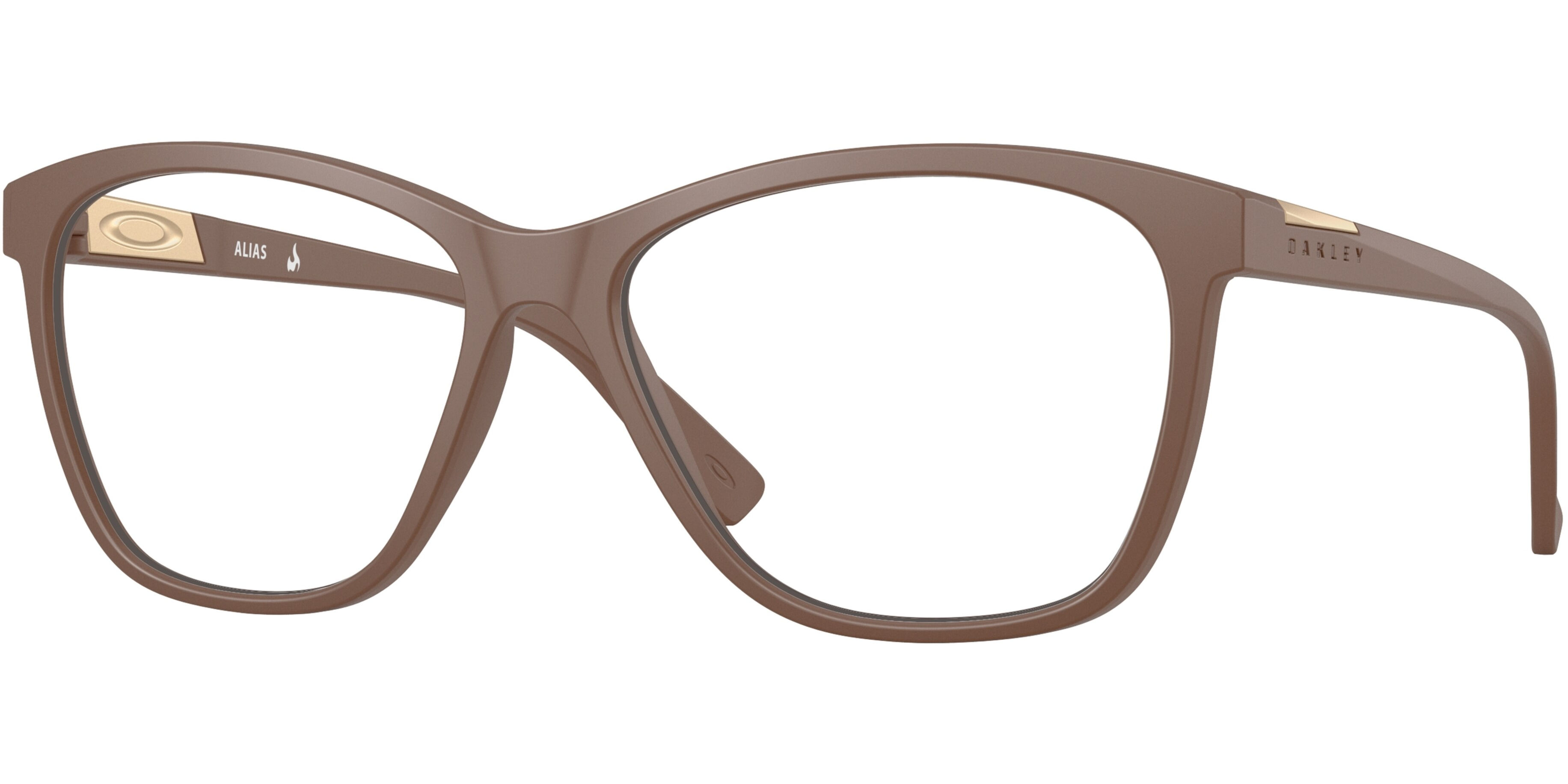 Dioptrické brýle Oakley model 8155, barva obruby hnědá mat, stranice hnědá mat, kód barevné varianty 815514. 