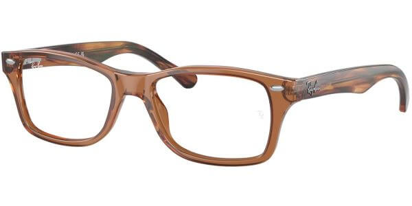 Dioptrické brýle Ray-Ban® model 1531, barva obruby hnědá čirá lesk, stranice hnědá zelená lesk, kód barevné varianty 3923. 