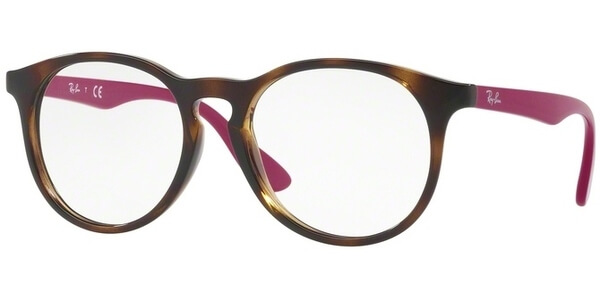 Dioptrické brýle Ray-Ban® model 1554, barva obruby hnědá lesk, stranice fialová lesk, kód barevné varianty 3729. 