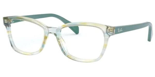 Dioptrické brýle Ray-Ban® model 1591, barva obruby zelená čirá lesk, stranice zelená lesk, kód barevné varianty 3808. 