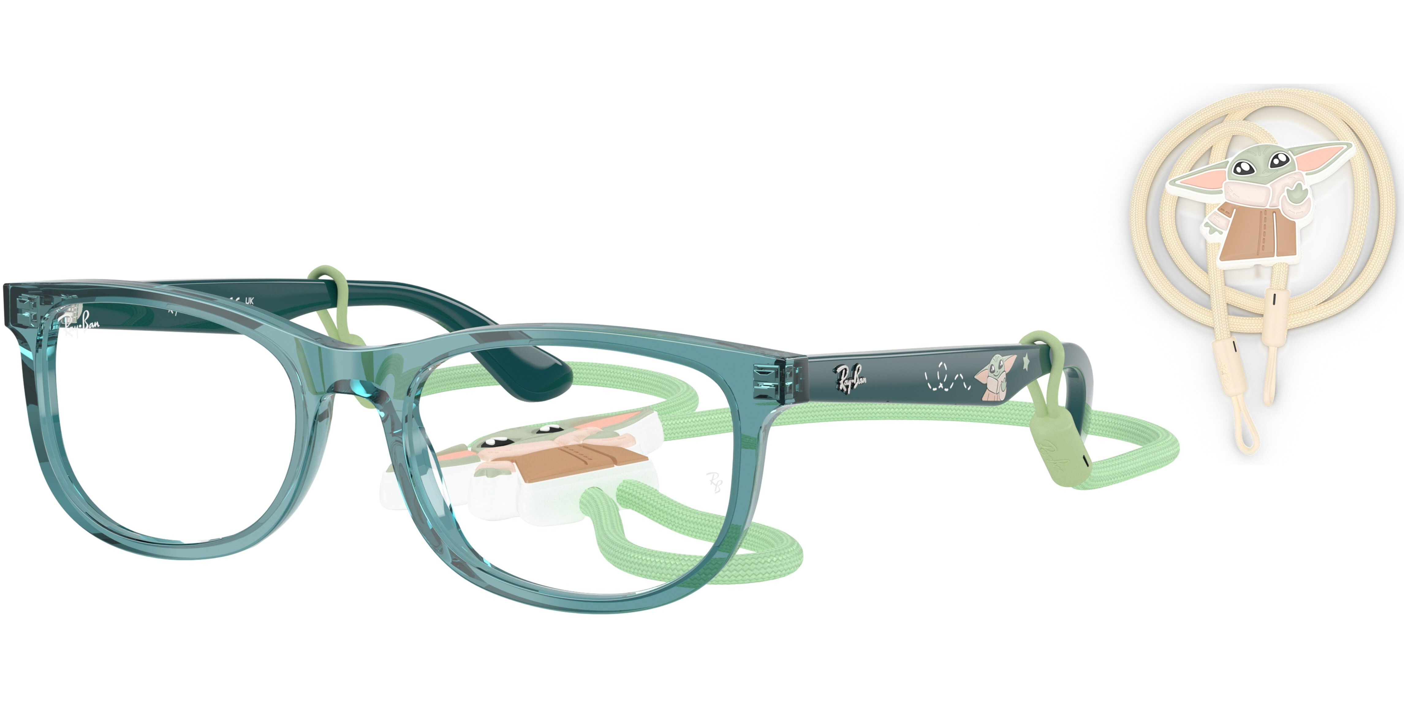 Dioptrické brýle Ray-Ban® model 1642, barva obruby tyrkysová lesk, stranice tyrkysová lesk, kód barevné varianty 7538. 