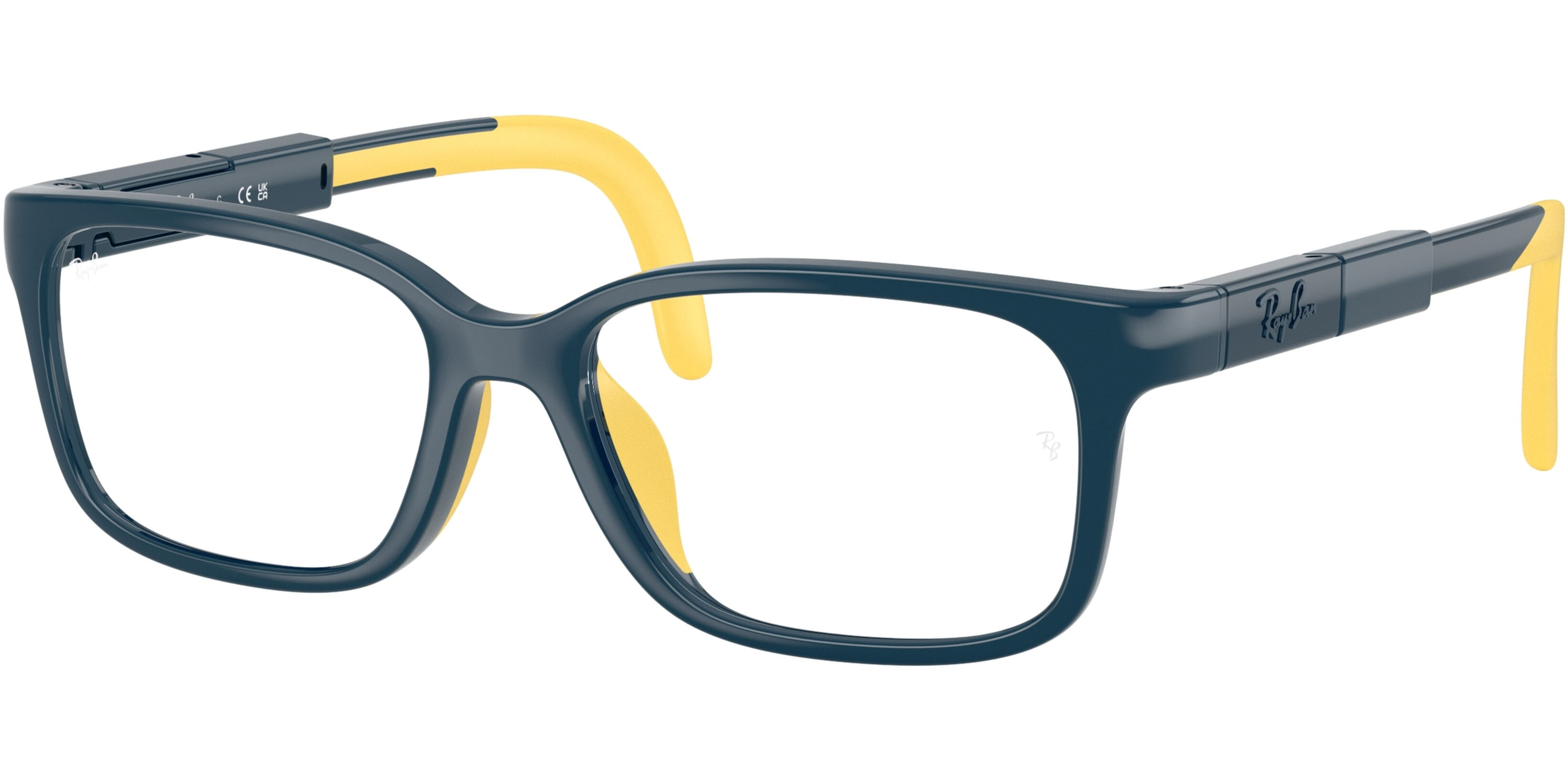 Dioptrické brýle Ray-Ban® model 1980, barva obruby modrá žlutá lesk, stranice modrá žlutá lesk, kód barevné varianty 7530. 