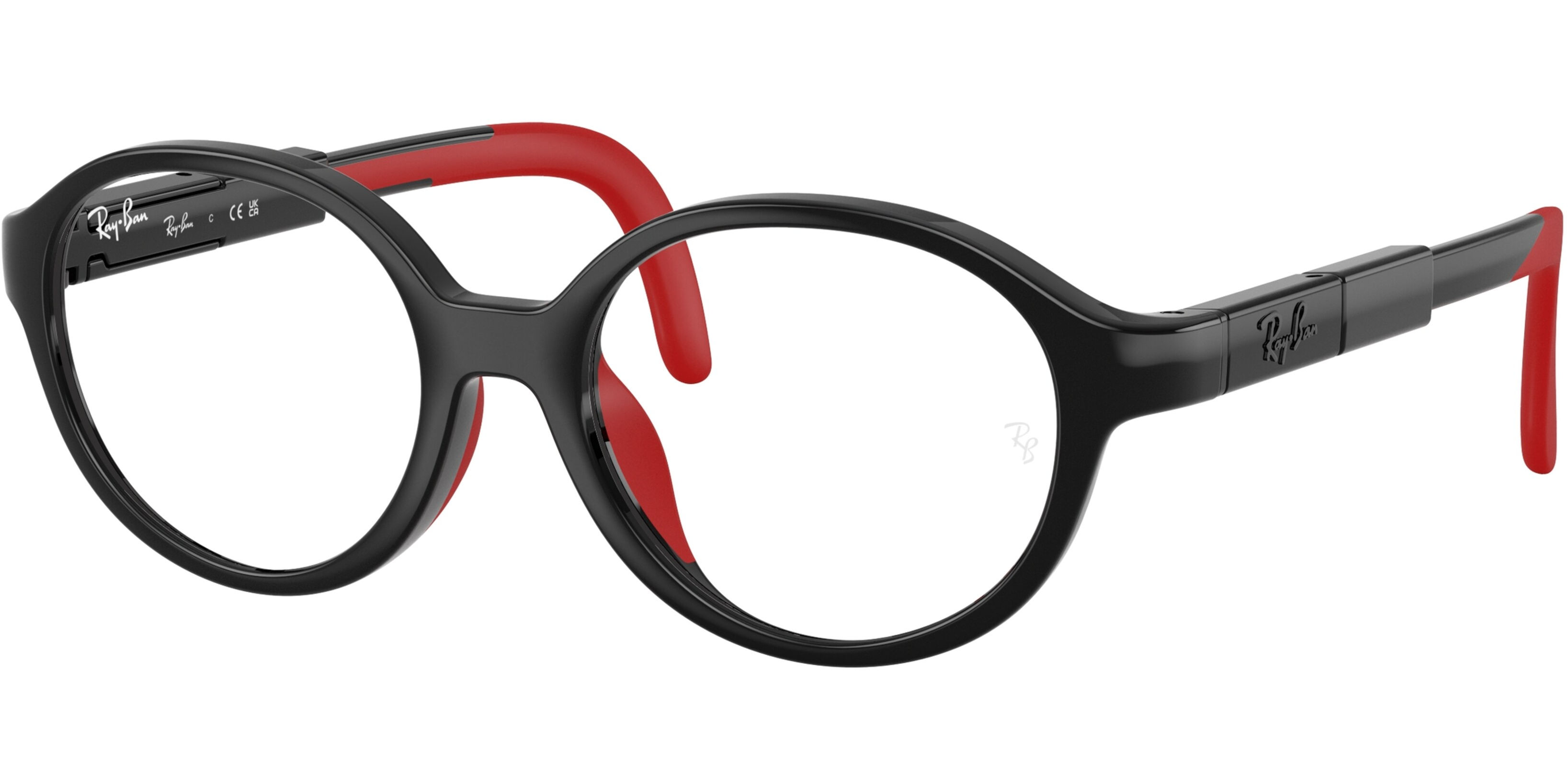 Dioptrické brýle Ray-Ban® model 1981, barva obruby černá červená lesk, stranice černá červená lesk, kód barevné varianty 7529. 