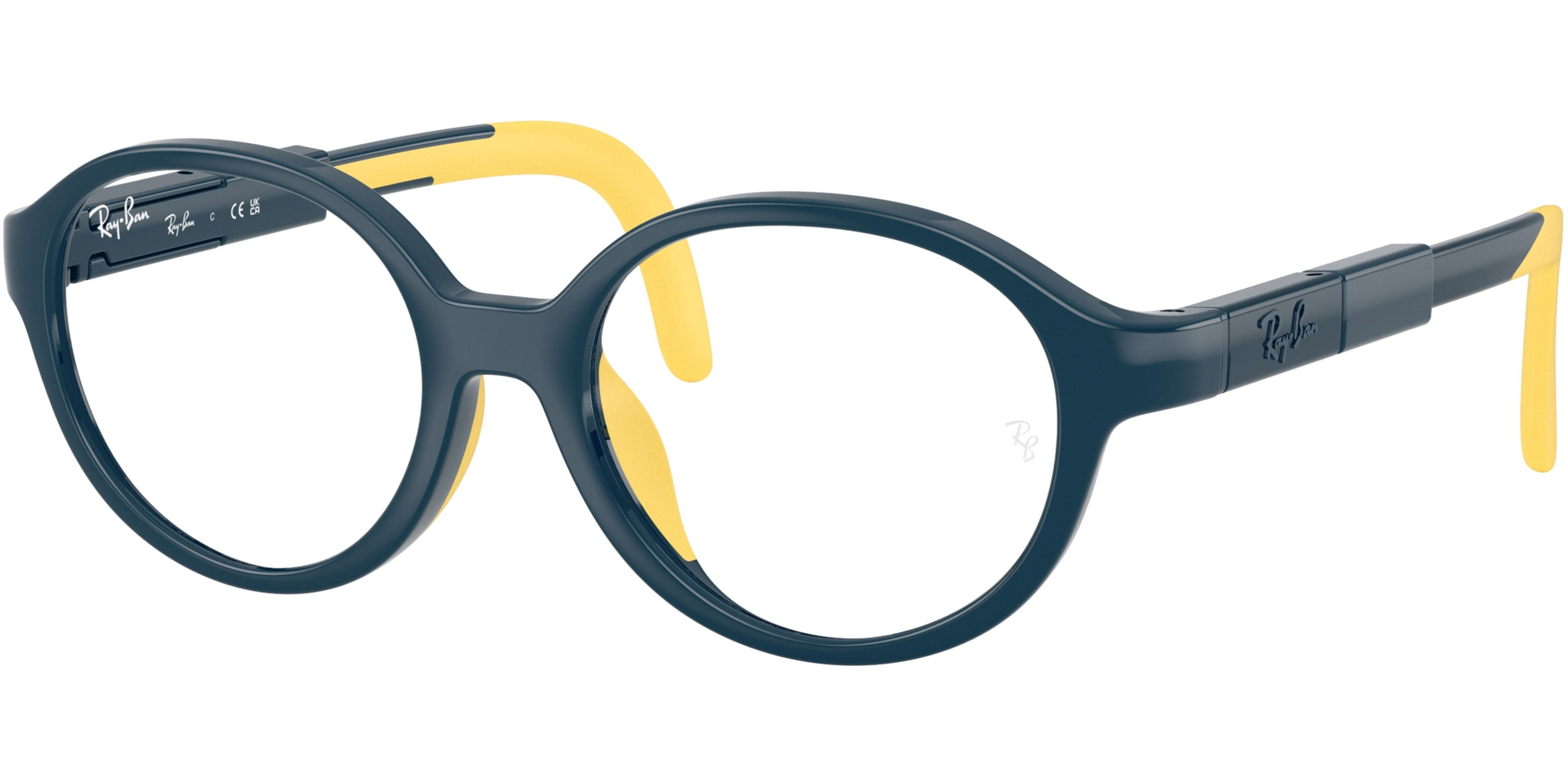 Dioptrické brýle Ray-Ban® model 1981, barva obruby modrá žlutá lesk, stranice modrá žlutá lesk, kód barevné varianty 7530. 