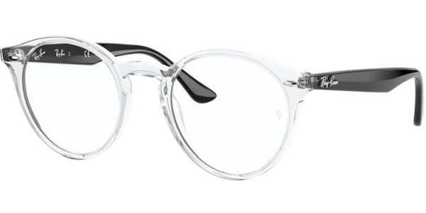Dioptrické brýle Ray-Ban® model 2180V, barva obruby čirá lesk, stranice černá lesk, kód barevné varianty 5943. 