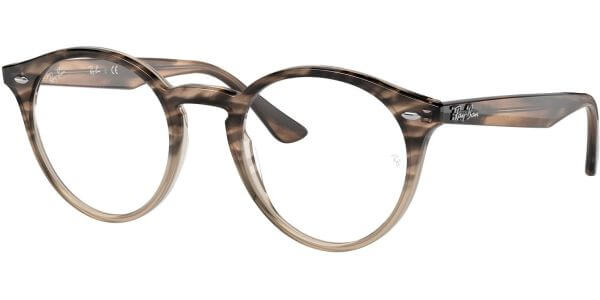 Dioptrické brýle Ray-Ban® model 2180V, barva obruby hnědá čirá lesk, stranice hnědá čirá lesk, kód barevné varianty 8107. 