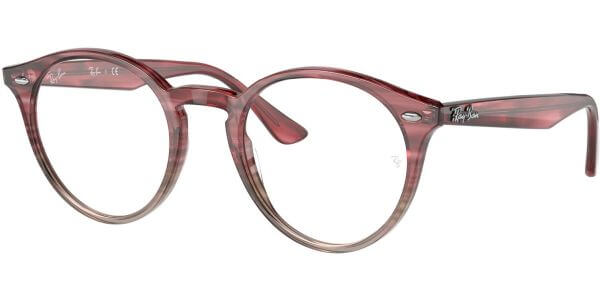 Dioptrické brýle Ray-Ban® model 2180V, barva obruby vínová čirá lesk, stranice vínová čirá lesk, kód barevné varianty 8145. 