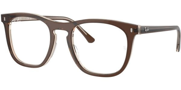 Dioptrické brýle Ray-Ban® model 2210V, barva obruby hnědá čirá lesk, stranice hnědá čirá lesk, kód barevné varianty 8365. 