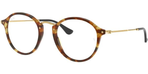 Dioptrické brýle Ray-Ban® model 2447V, barva obruby hnědá lesk, stranice zlatá lesk, kód barevné varianty 5494. 