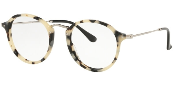 Dioptrické brýle Ray-Ban® model 2447V, barva obruby hnědá béžová lesk, stranice stříbrná lesk, kód barevné varianty 5832. 