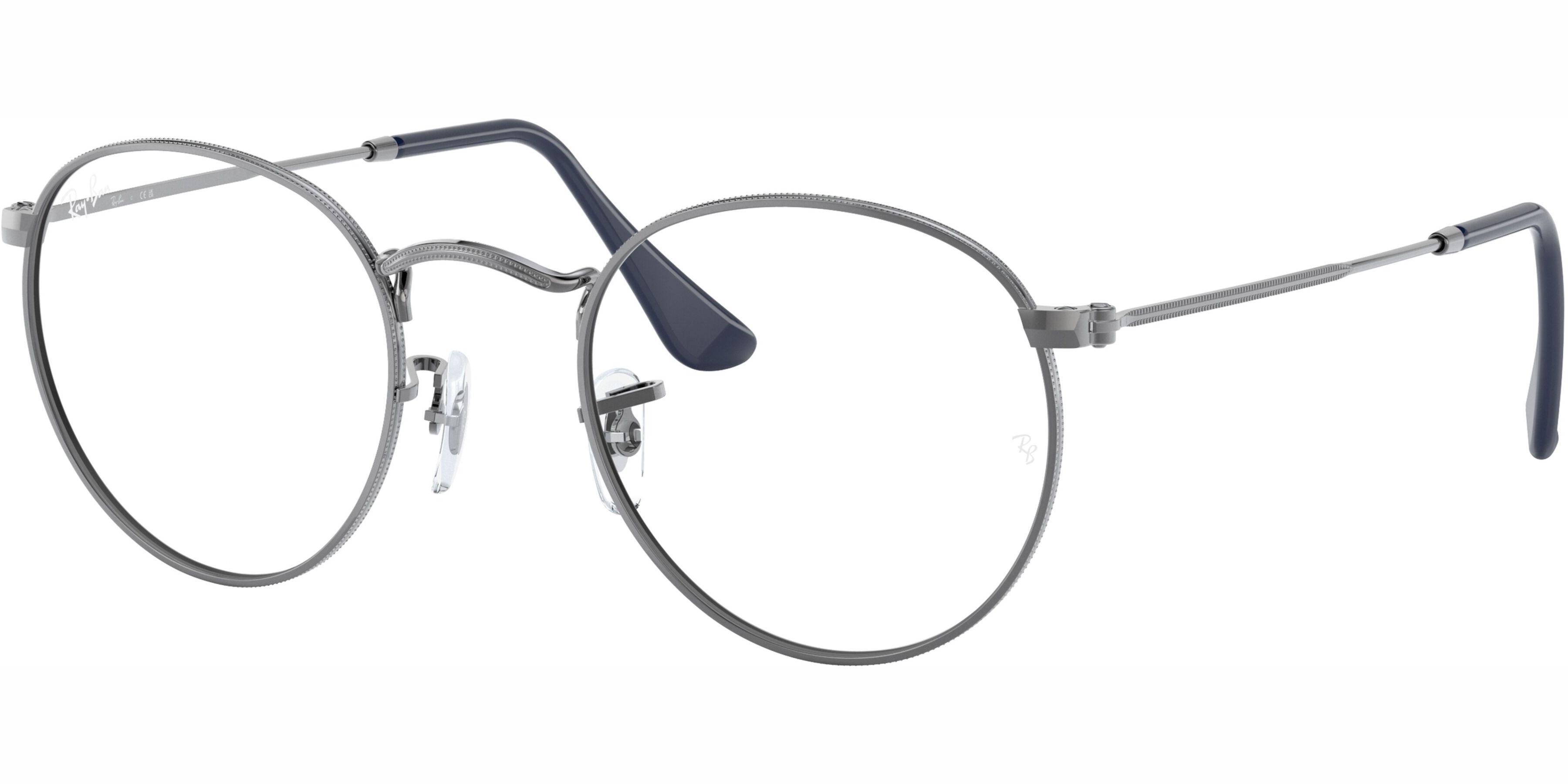Dioptrické brýle Ray-Ban® model 3447V, barva obruby šedá lesk, stranice šedá lesk, kód barevné varianty 2502. 