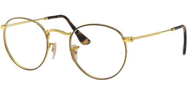 Dioptrické brýle Ray-Ban® model 3447V, barva obruby hnědá zlatá lesk, stranice zlatá lesk, kód barevné varianty 2945. 
