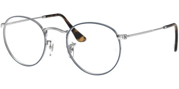 Dioptrické brýle Ray-Ban® model 3447V, barva obruby modrá stříbrná lesk, stranice stříbrná lesk, kód barevné varianty 2970. 