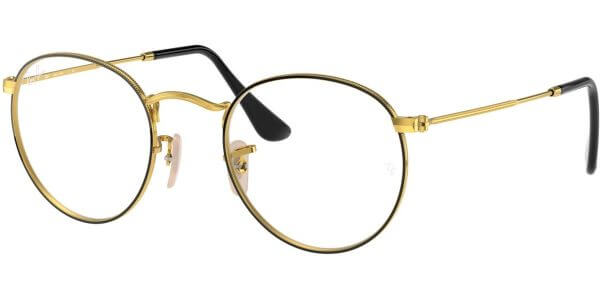 Dioptrické brýle Ray-Ban® model 3447V, barva obruby černá zlatá lesk, stranice zlatá lesk, kód barevné varianty 2991. 
