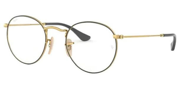 Dioptrické brýle Ray-Ban® model 3447V, barva obruby černá zlatá lesk, stranice zlatá lesk, kód barevné varianty 2991. 