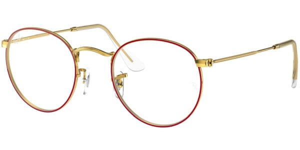 Dioptrické brýle Ray-Ban® model 3447V, barva obruby červená zlatá lesk, stranice zlatá lesk, kód barevné varianty 3106. 