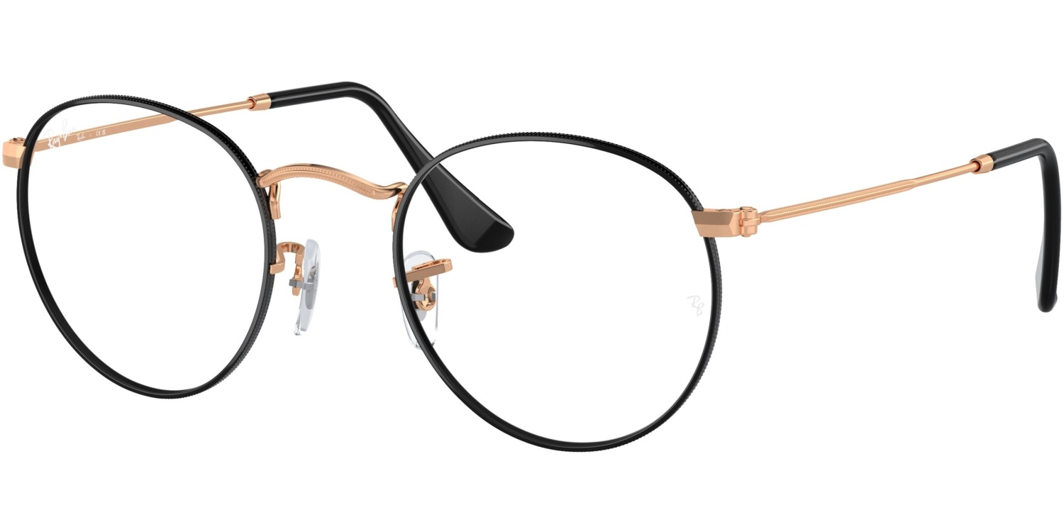 Dioptrické brýle Ray-Ban® model 3447V, barva obruby černá bronzová lesk, stranice bronzová lesk, kód barevné varianty 3173. 