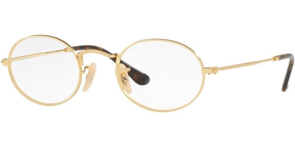 Dioptrické brýle Ray-Ban® model 3547V, barva obruby zlatá lesk, stranice zlatá lesk, kód barevné varianty 2500. 