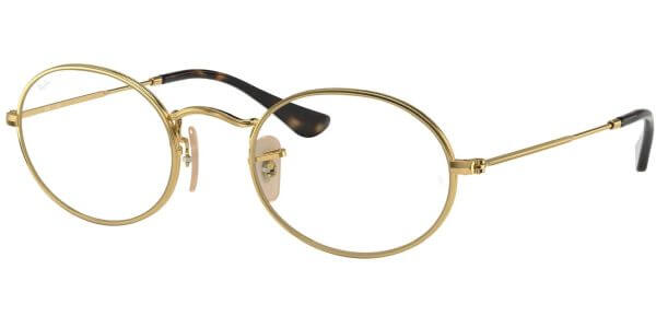 Dioptrické brýle Ray-Ban® model 3547V, barva obruby zlatá lesk, stranice zlatá lesk, kód barevné varianty 2500. 