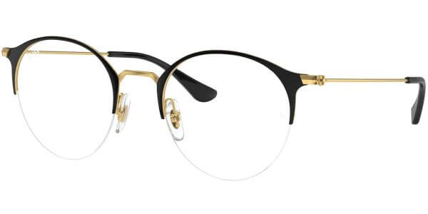 Dioptrické brýle Ray-Ban® model 3578V, barva obruby černá zlatá lesk, stranice zlatá lesk, kód barevné varianty 2890. 