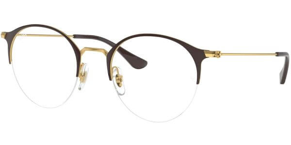 Dioptrické brýle Ray-Ban® model 3578V, barva obruby hnědá zlatá lesk, stranice zlatá lesk, kód barevné varianty 2905. 