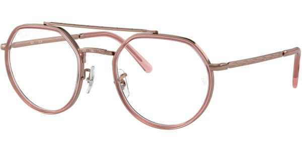Dioptrické brýle Ray-Ban® model 3765V, barva obruby růžová bronzová lesk, stranice bronzová lesk, kód barevné varianty 3166. 