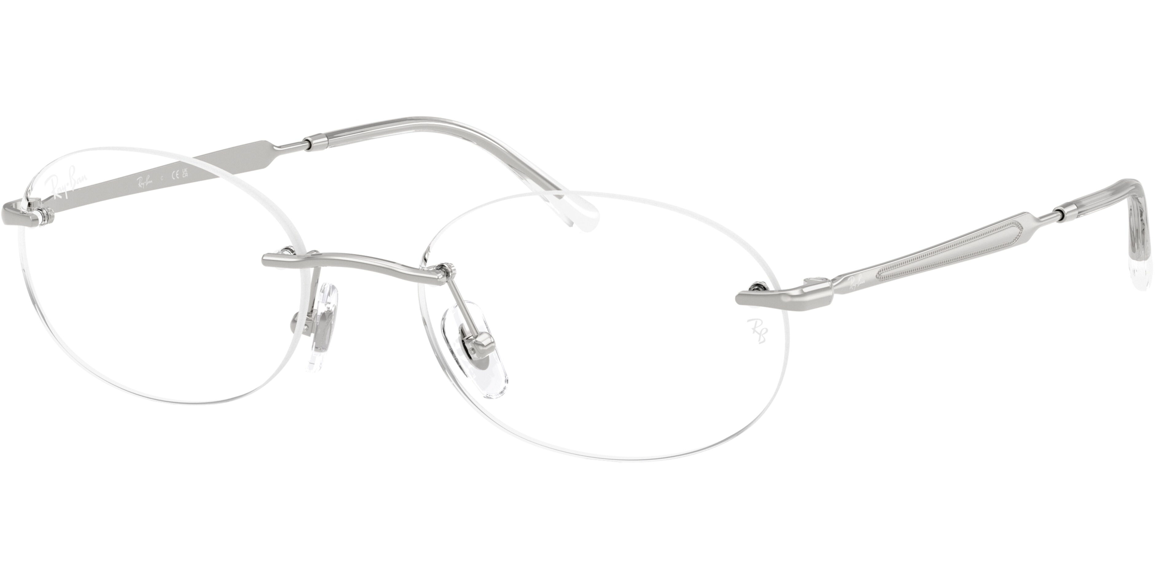 Dioptrické brýle Ray-Ban® model 3767V, barva obruby stříbrná lesk, stranice stříbrná lesk, kód barevné varianty 2501. 