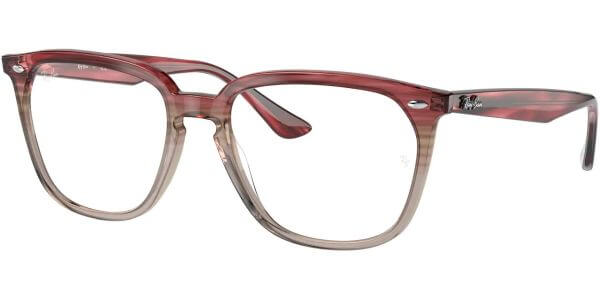 Dioptrické brýle Ray-Ban® model 4362V, barva obruby červená čirá lesk, stranice červená čirá lesk, kód barevné varianty 8145. 