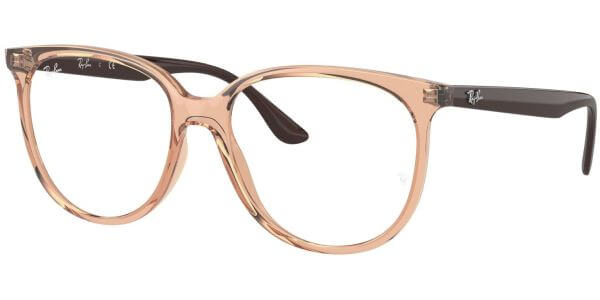 Dioptrické brýle Ray-Ban® model 4378V, barva obruby béžová čirá lesk, stranice hnědá lesk, kód barevné varianty 8172. 