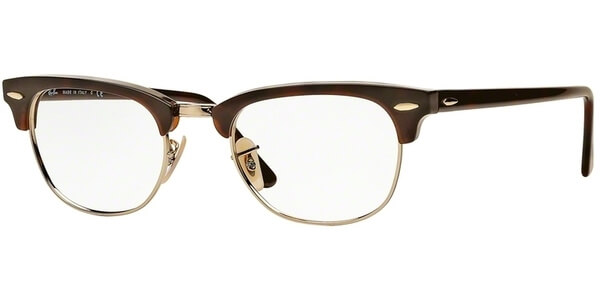 Dioptrické brýle Ray-Ban® model 5154, barva obruby hnědá zlatá lesk, stranice hnědá lesk, kód barevné varianty 2372. 