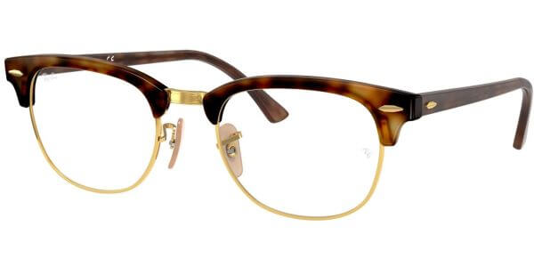 Dioptrické brýle Ray-Ban® model 5154, barva obruby hnědá zlatá lesk, stranice hnědá lesk, kód barevné varianty 2372. 
