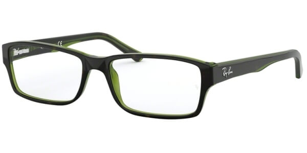 Dioptrické brýle Ray-Ban® model 5169, barva obruby hnědá zelená lesk, stranice hnědá zelená lesk, kód barevné varianty 2383. 