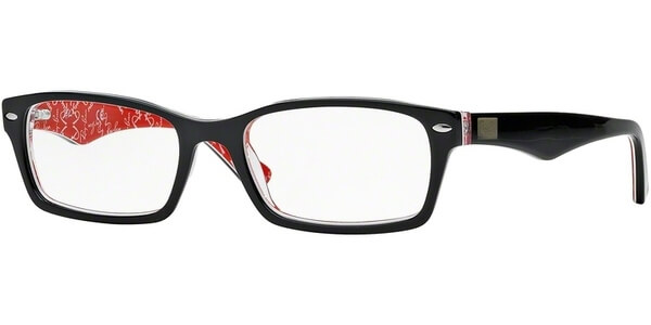 Dioptrické brýle Ray-Ban® model 5206, barva obruby černá červená lesk, stranice černá červená lesk, kód barevné varianty 2479. 