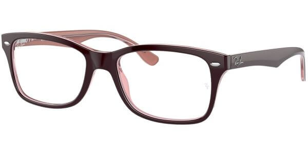 Dioptrické brýle Ray-Ban® model 5228, barva obruby hnědá růžová lesk, stranice hnědá růžová lesk, kód barevné varianty 8120. 