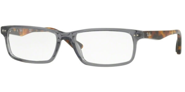 Dioptrické brýle Ray-Ban® model 5277, barva obruby šedá čirá lesk, stranice hnědá lesk, kód barevné varianty 5629. 