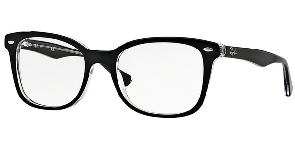 Dioptrické brýle Ray-Ban® model 5285, barva obruby černá čirá lesk, stranice černá čirá lesk, kód barevné varianty 2034. 