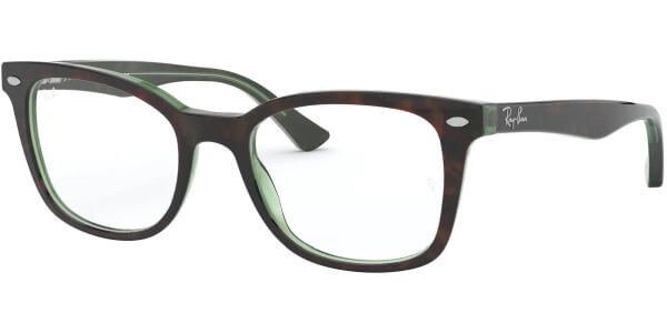 Dioptrické brýle Ray-Ban® model 5285, barva obruby hnědá zelená lesk, stranice hnědá zelená lesk, kód barevné varianty 2383. 
