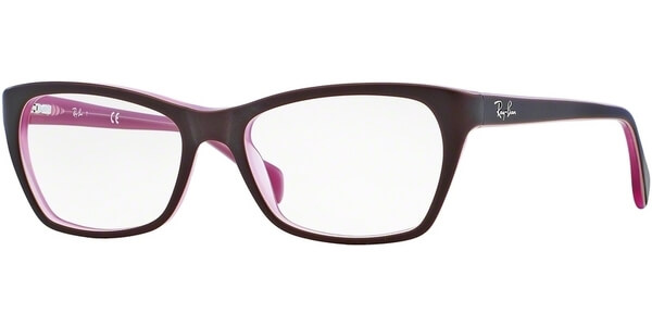 Dioptrické brýle Ray-Ban® model 5298, barva obruby hnědá mat, stranice hnědá růžová mat, kód barevné varianty 5386. 
