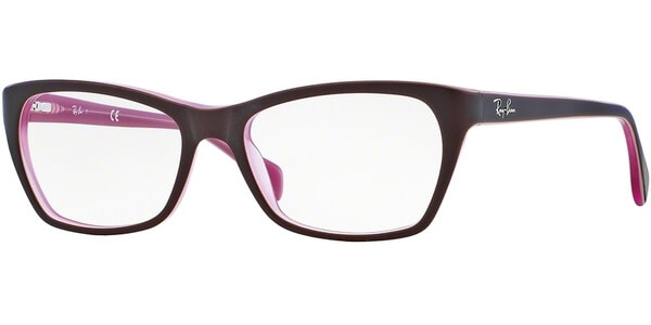 Dioptrické brýle Ray-Ban® model 5298, barva obruby hnědá mat, stranice hnědá růžová mat, kód barevné varianty 5386. 