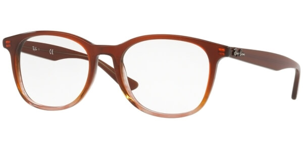 Dioptrické brýle Ray-Ban® model 5356, barva obruby hnědá čirá lesk, stranice hnědá čirá lesk, kód barevné varianty 5767. 