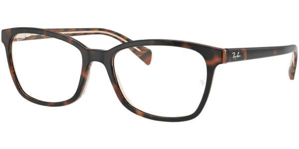 Dioptrické brýle Ray-Ban® model 5362, barva obruby hnědá čirá lesk, stranice hnědá čirá lesk, kód barevné varianty 5913. 