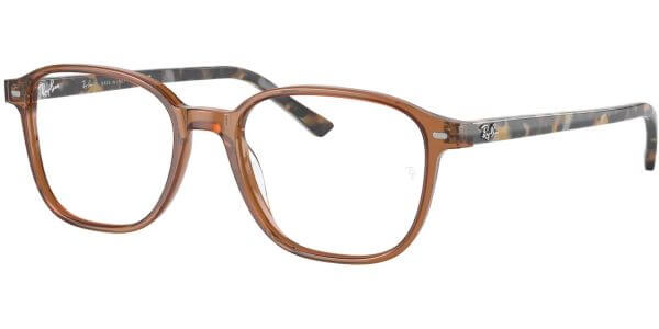 Dioptrické brýle Ray-Ban® model 5393, barva obruby hnědá čirá lesk, stranice hnědá, kód barevné varianty 8227. 