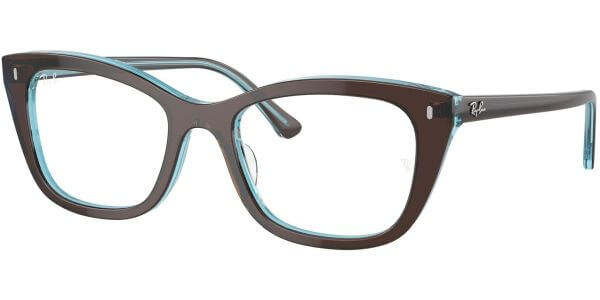 Dioptrické brýle Ray-Ban® model 5433, barva obruby hnědá modrá lesk, stranice hnědá modrá lesk, kód barevné varianty 8366. 
