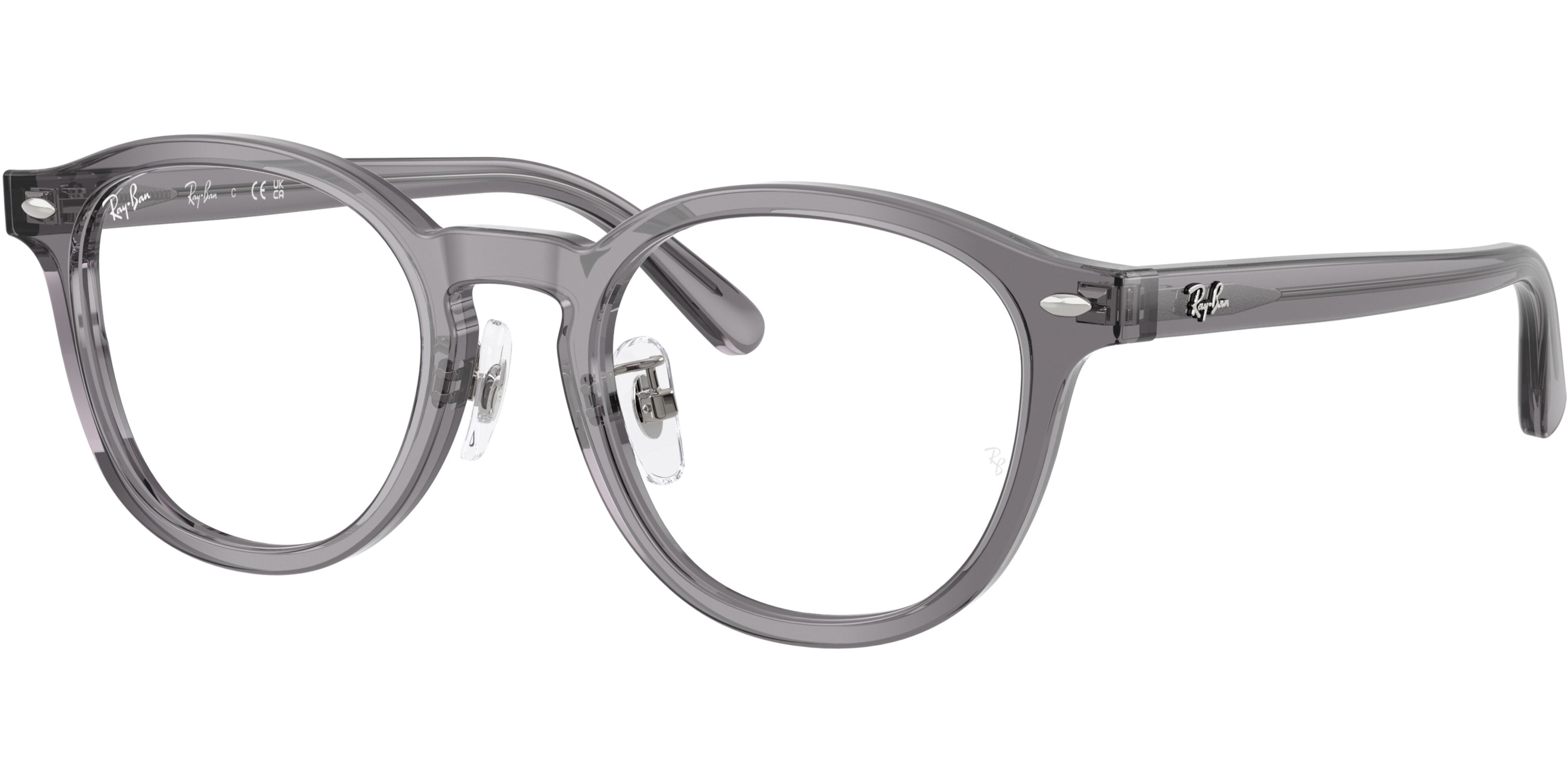 Dioptrické brýle Ray-Ban® model 5443D, barva obruby šedá čirá lesk, stranice šedá čirá lesk, kód barevné varianty 8268. 