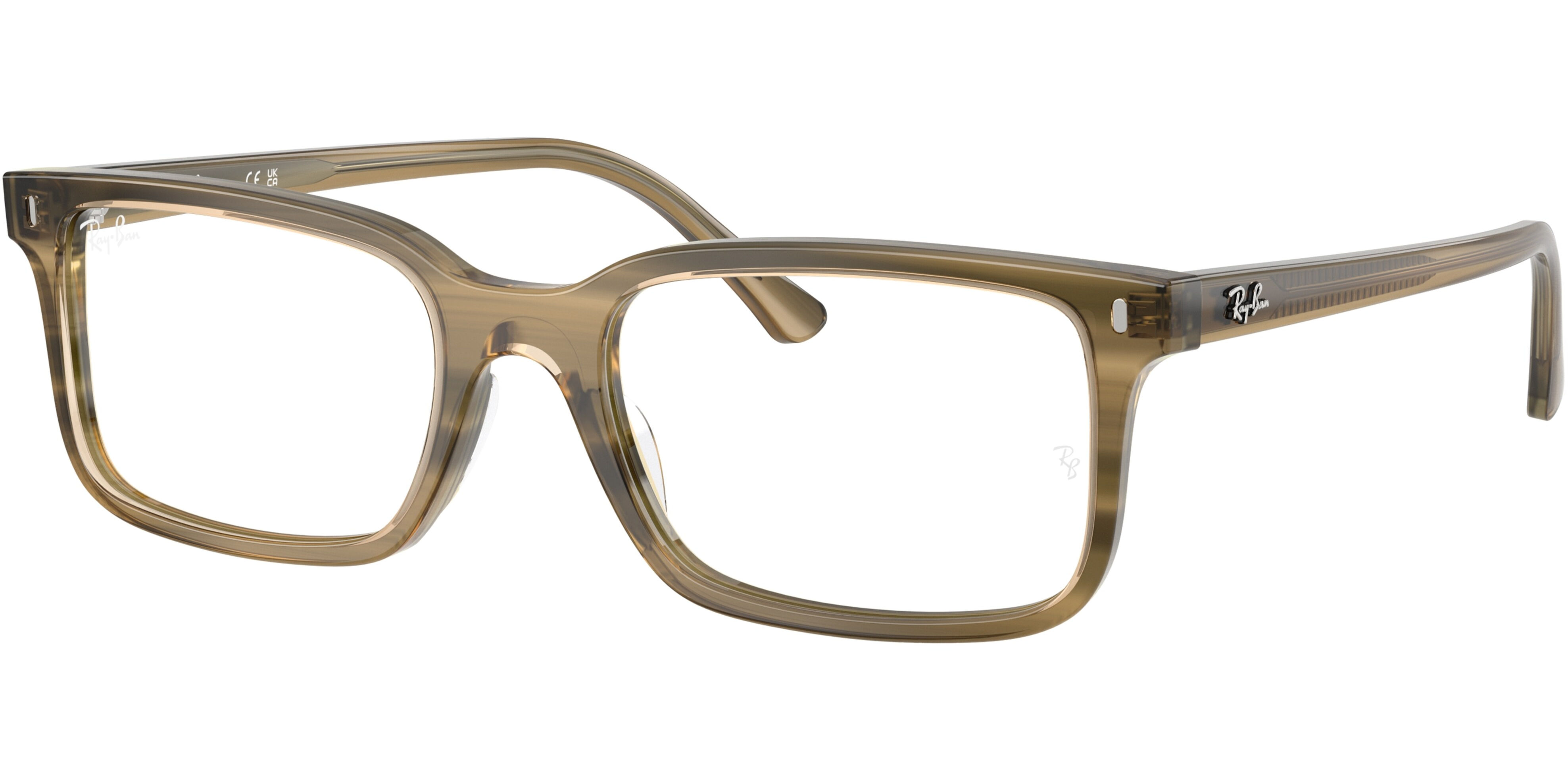 Dioptrické brýle Ray-Ban® model 5445, barva obruby zelená lesk, stranice zelená lesk, kód barevné varianty 8454. 