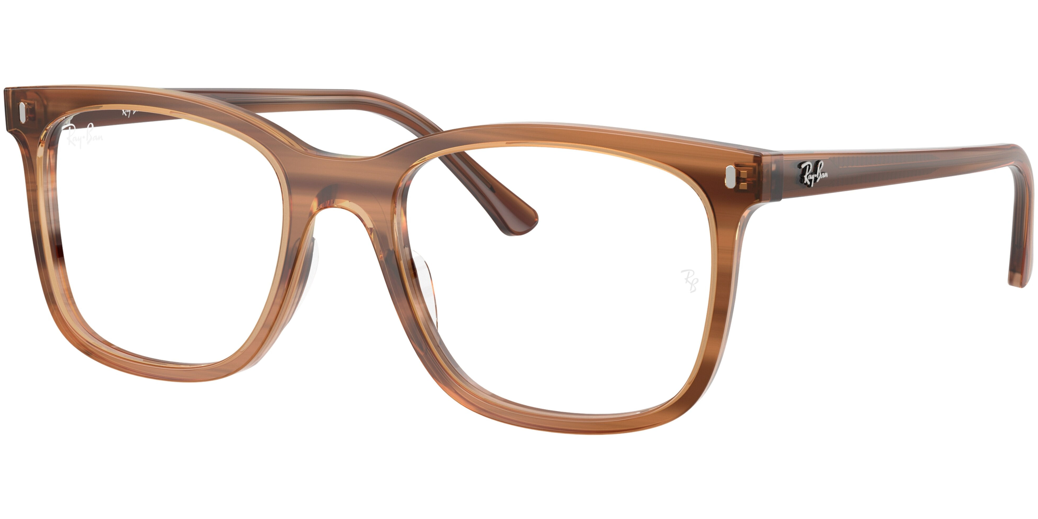 Dioptrické brýle Ray-Ban® model 5446, barva obruby hnědá lesk, stranice hnědá lesk, kód barevné varianty 8455. 