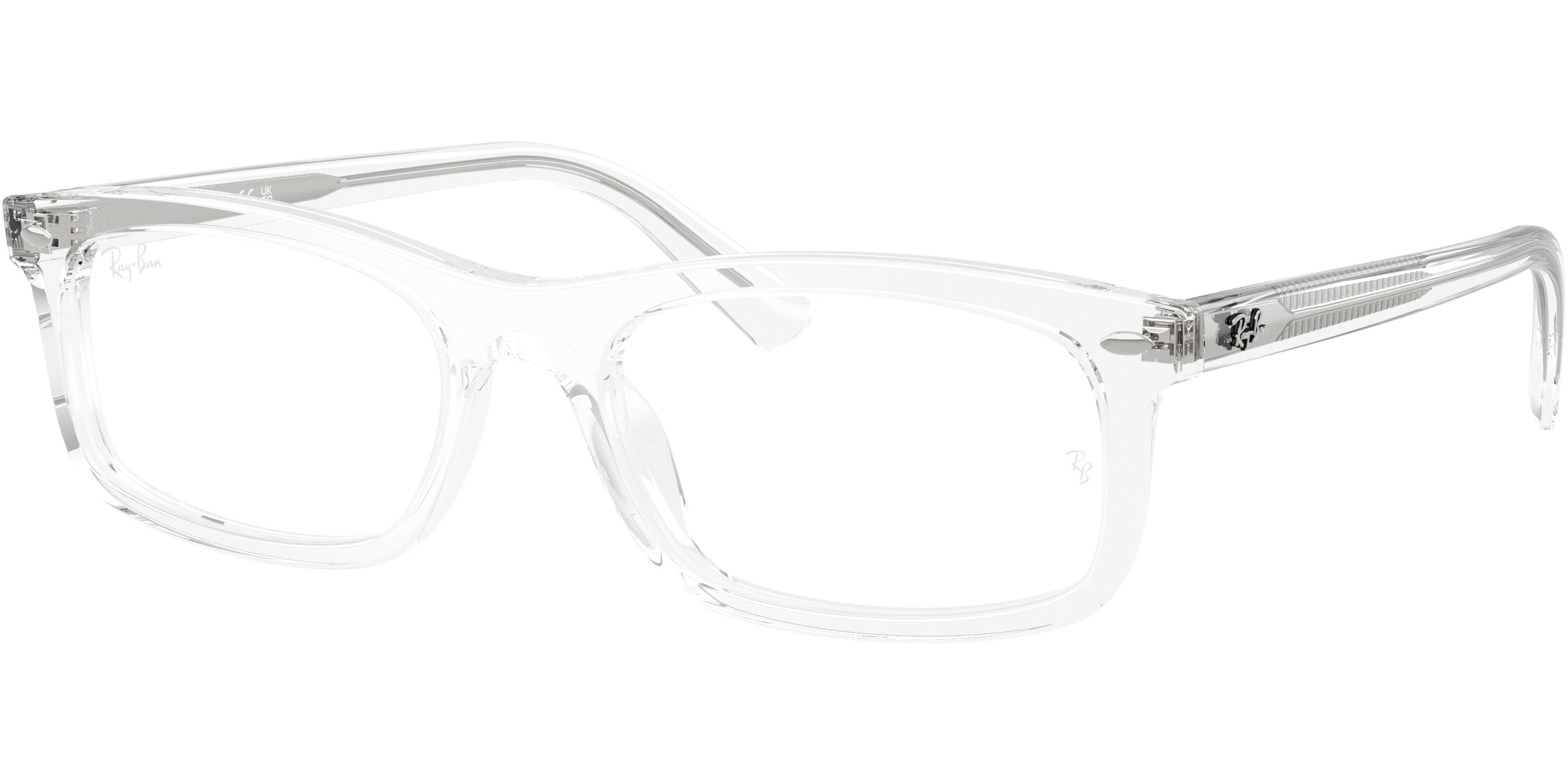 Dioptrické brýle Ray-Ban® model 5450, barva obruby čirá lesk, stranice čirá lesk, kód barevné varianty 2001. 