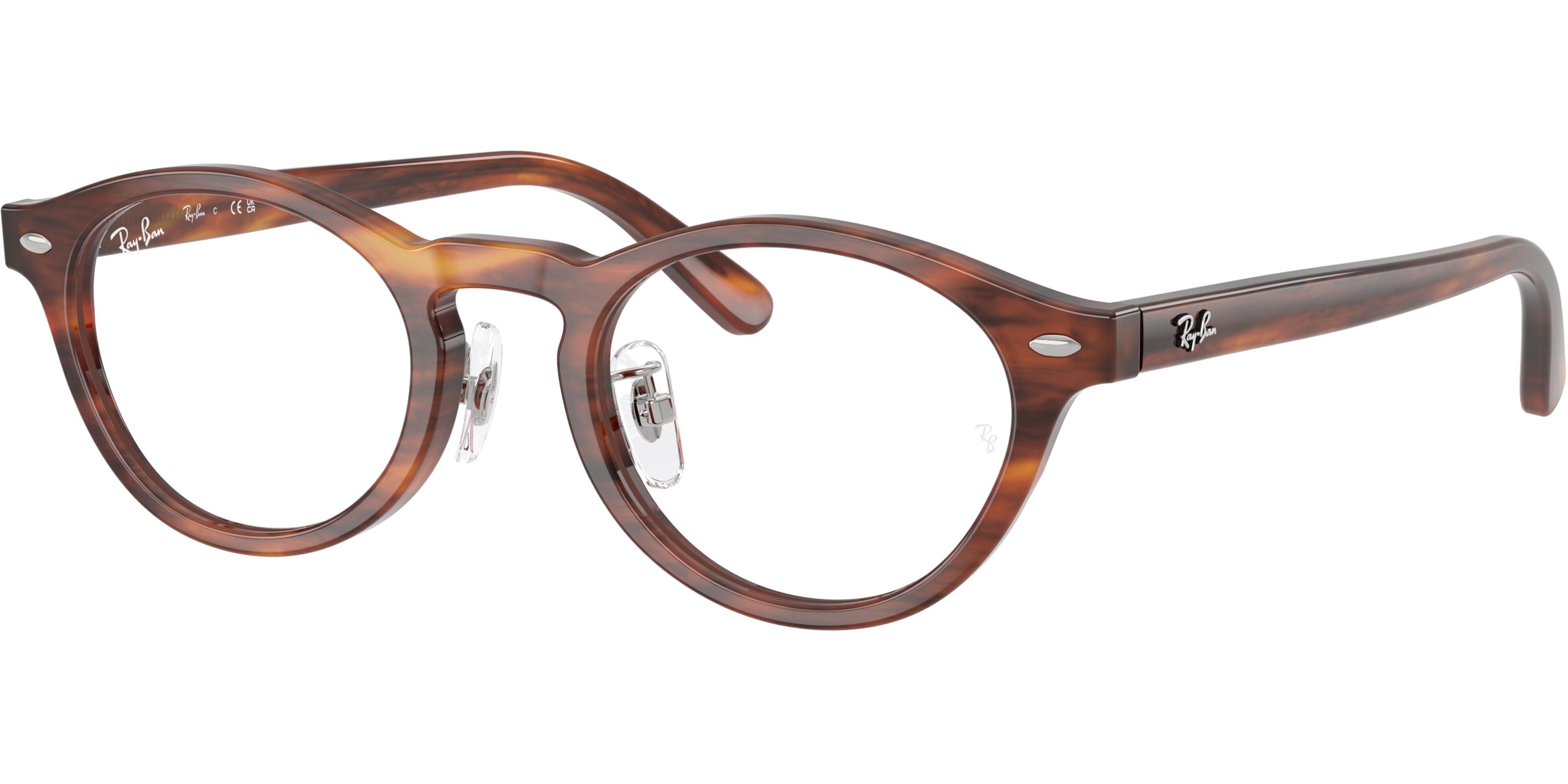 Dioptrické brýle Ray-Ban® model 5457D, barva obruby hnědá lesk, stranice hnědá lesk, kód barevné varianty 2144. 