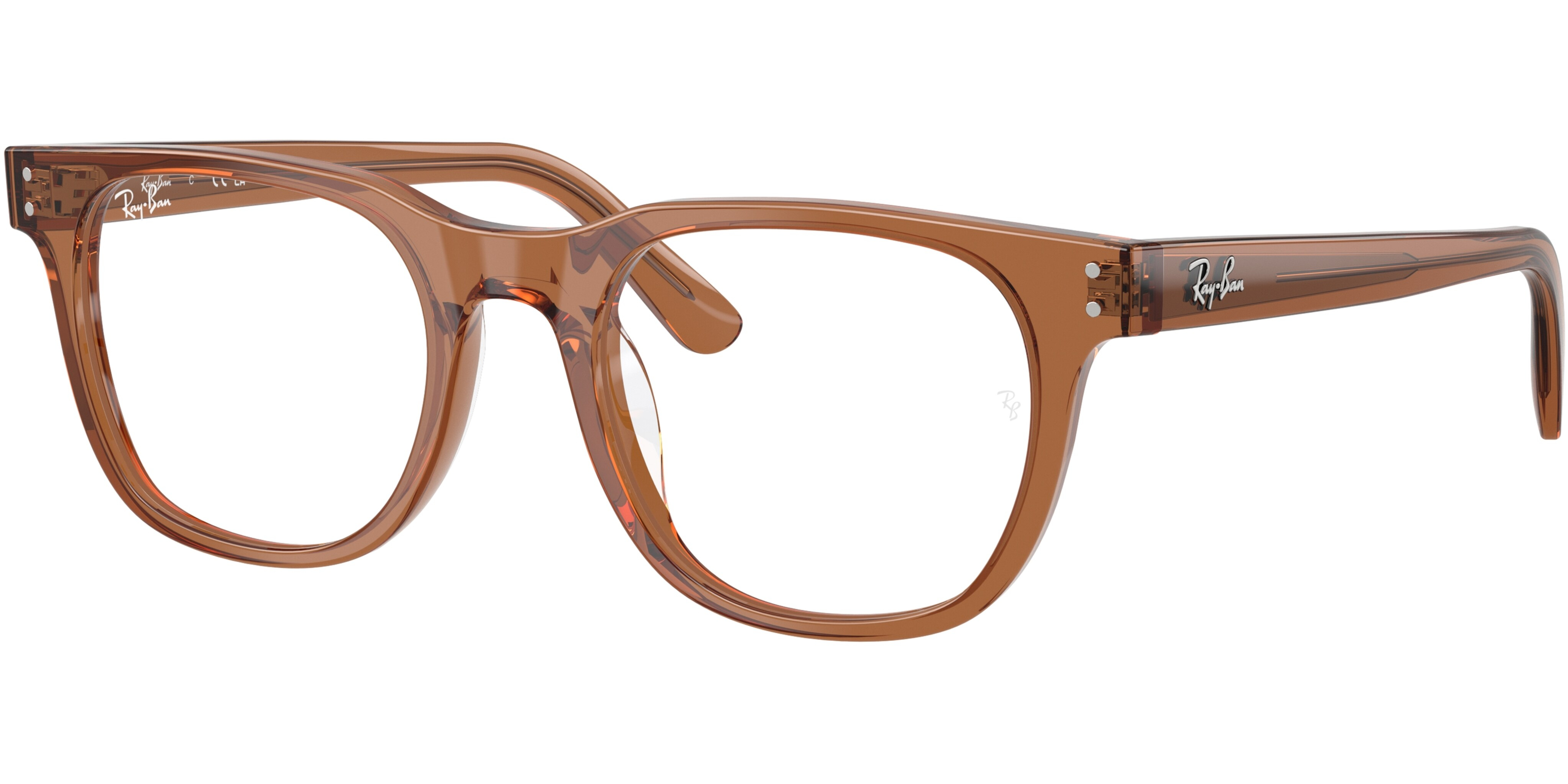 Dioptrické brýle Ray-Ban® model 5461D, barva obruby hnědá lesk, stranice hnědá lesk, kód barevné varianty 8201. 